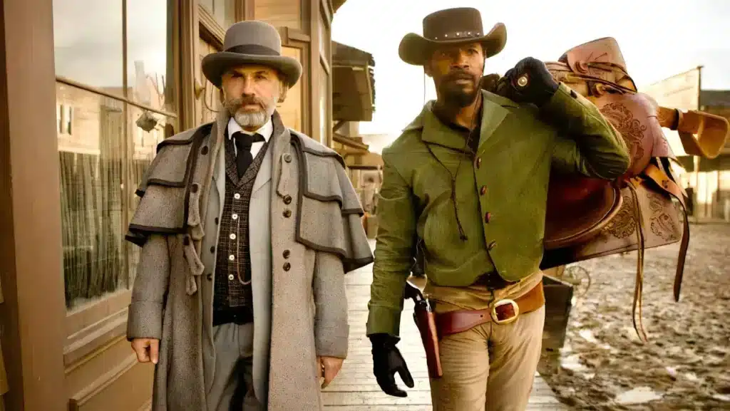 image from the movie Django unchained showing the western style prominent in the movie